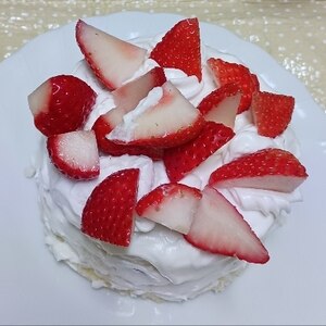 【超楽ちん♡】いちごのクリームケーキ